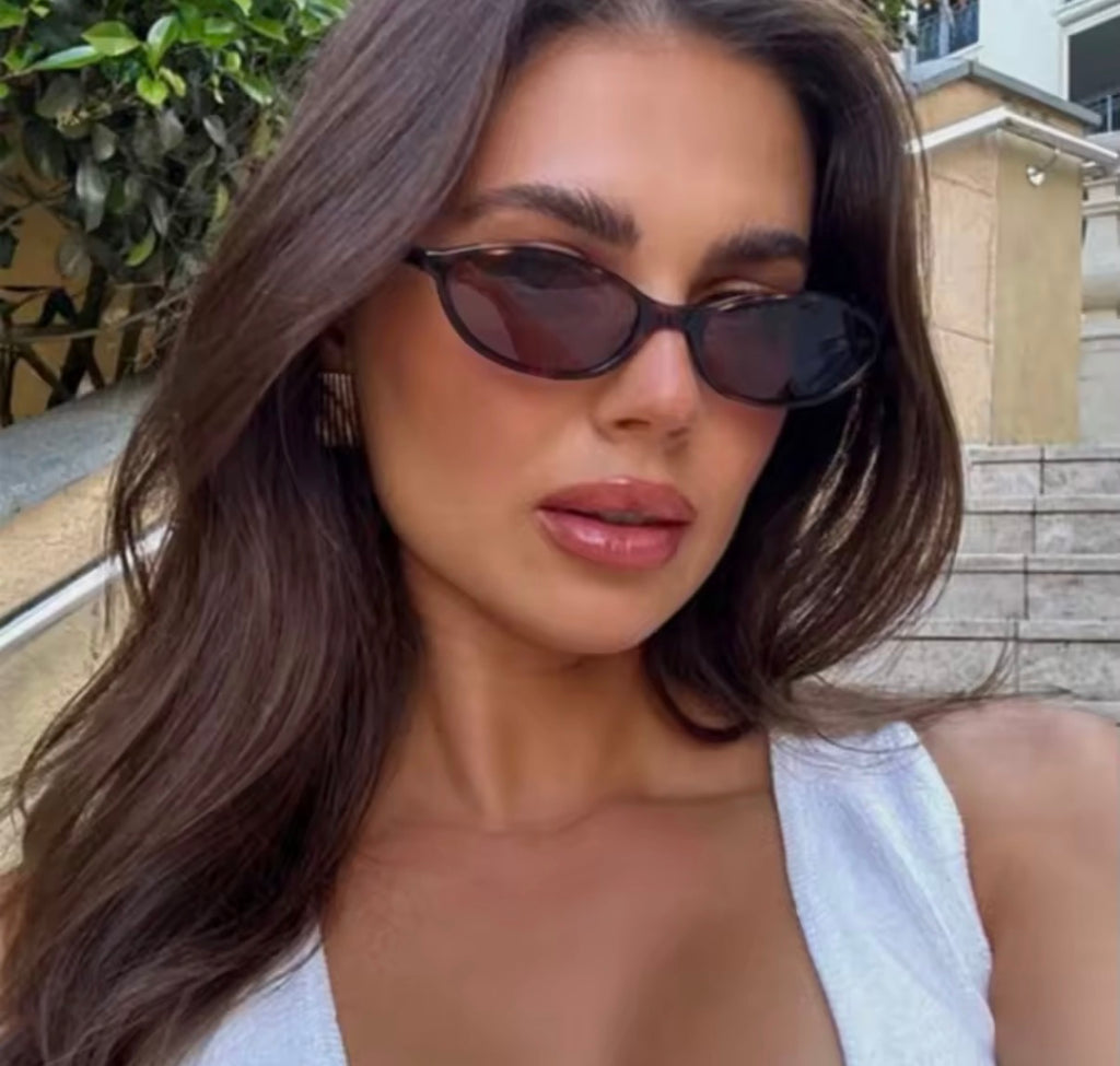 SO&EI Fashion Ovale Sonnenbrille Damen Retro Punk Verlaufende Gläser UV400