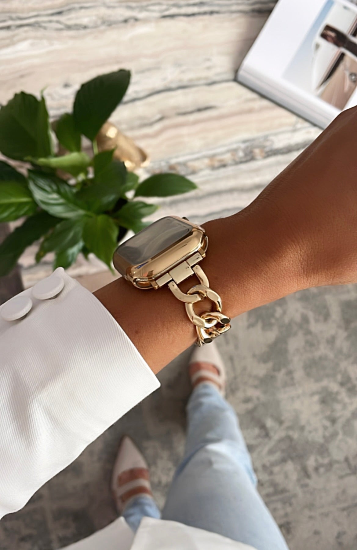 Temple Link Apple Watch Band - Silver Gold Black & Rose Gold