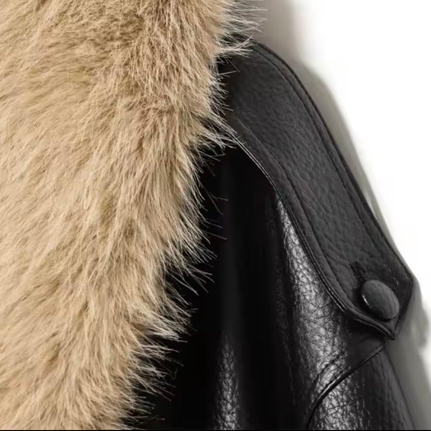 Chelsea Oversized Vegan Leather Jacket