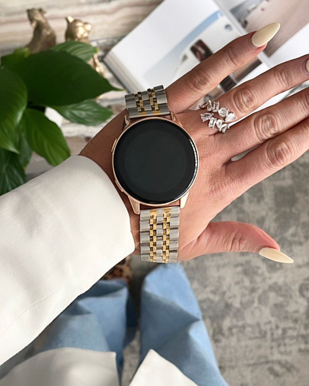 Premium Edelstahl Apple Watch Armband – Luxuriöses Metallarmband in Gold & Silber