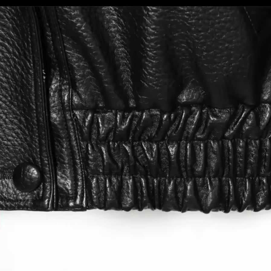 Chelsea Oversized Vegan Leather Jacket