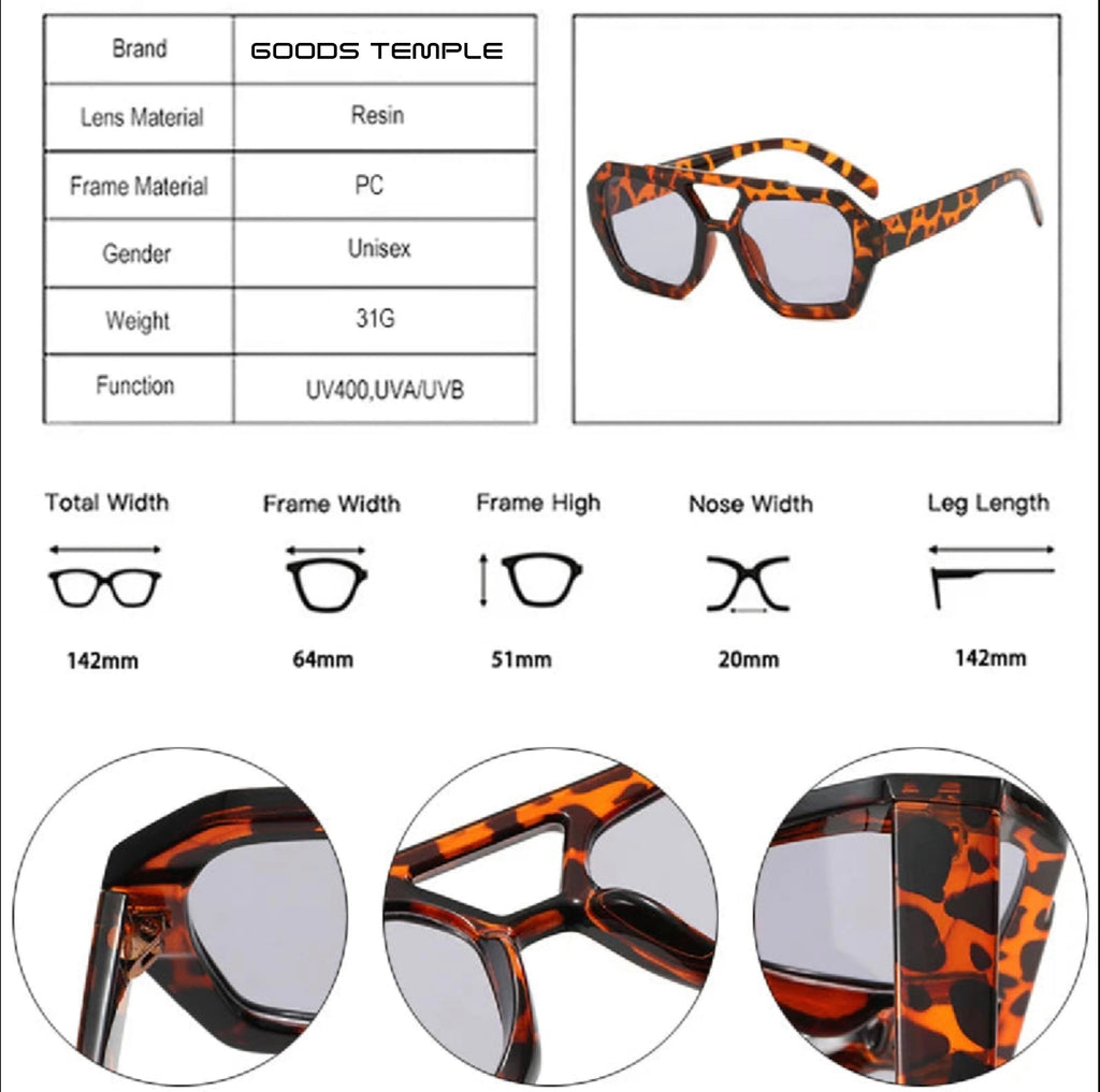 Riviera Geometric Polygon Sunglasses