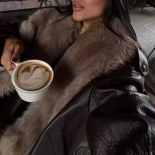 Chelsea Oversized Vegan Leather Jacket