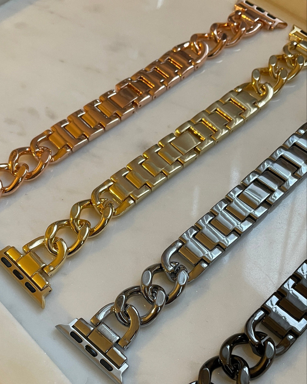 Rome Chain Watch Band for Samsung Galaxy or Garmin (22mm 20mm 18mm)