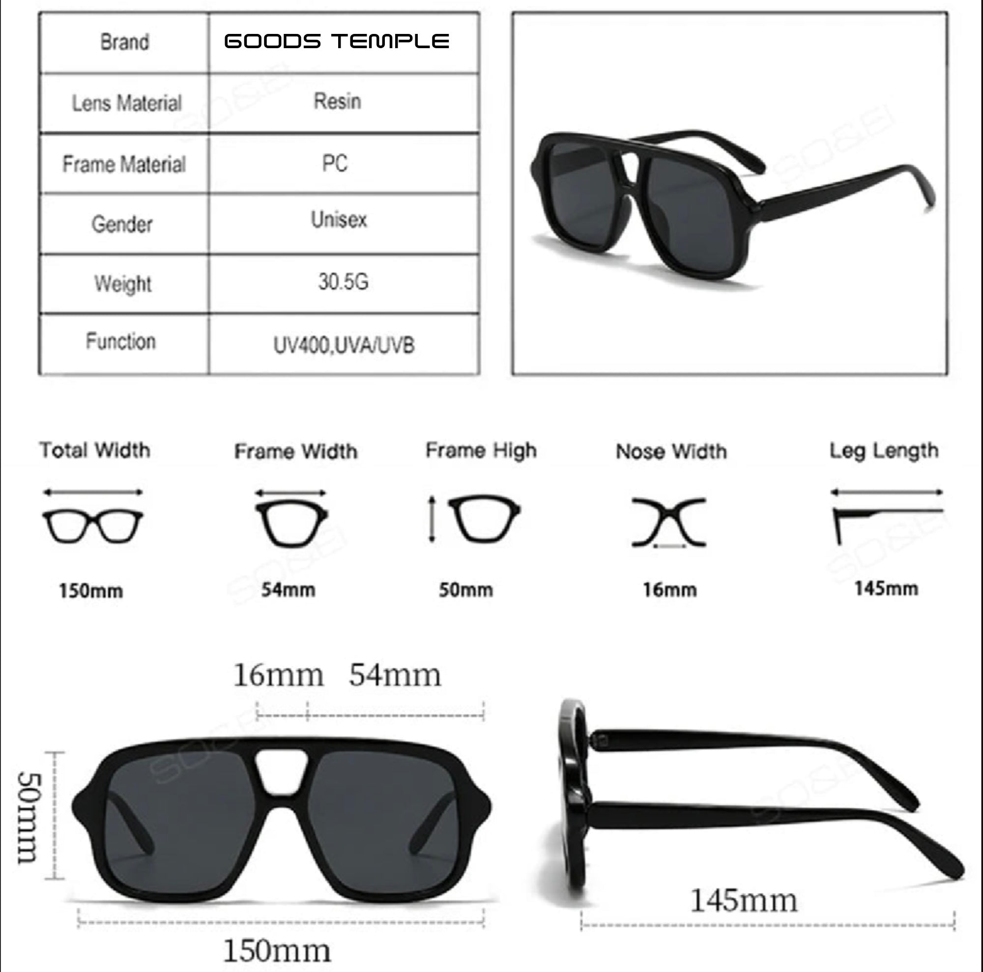 Miami Aviator Sunglasses – Green Marble Frame & Amber Tinted Lenses