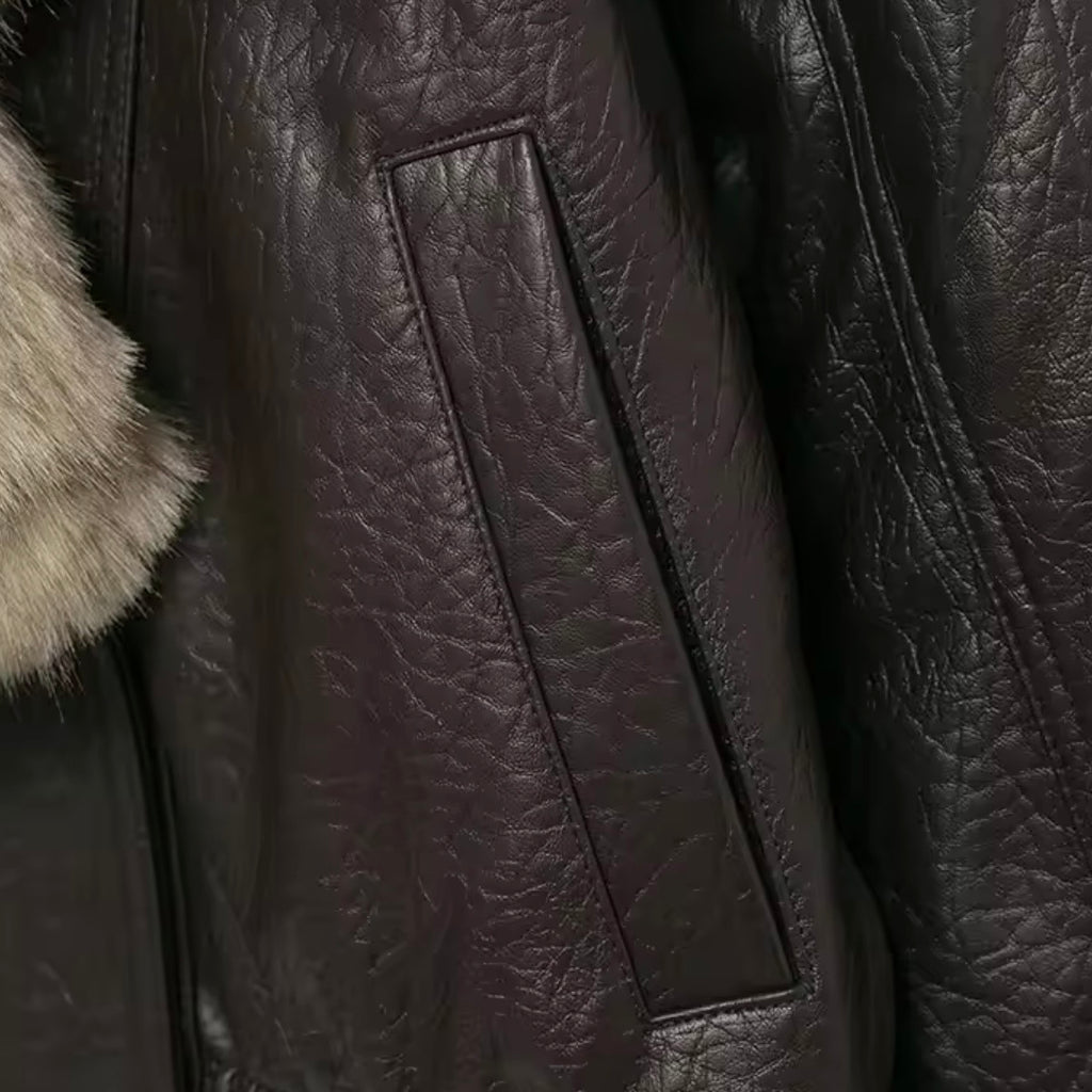 Chelsea Oversized Vegan Leather Jacket