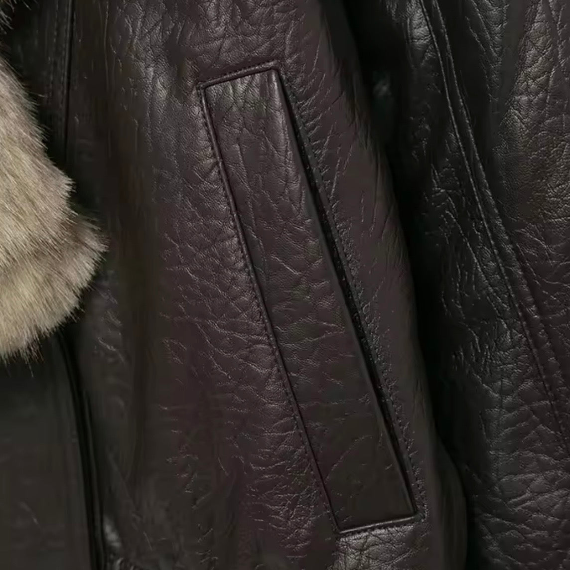 Chelsea Oversized Vegan Leather Jacket