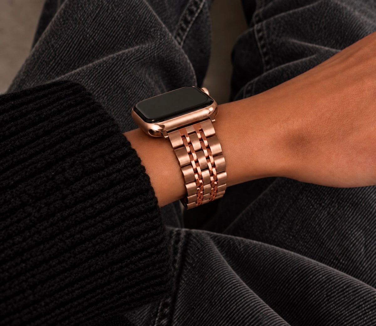 London Premium Stainless Steel Apple Watch Band – Silver Luxury Metal Strap