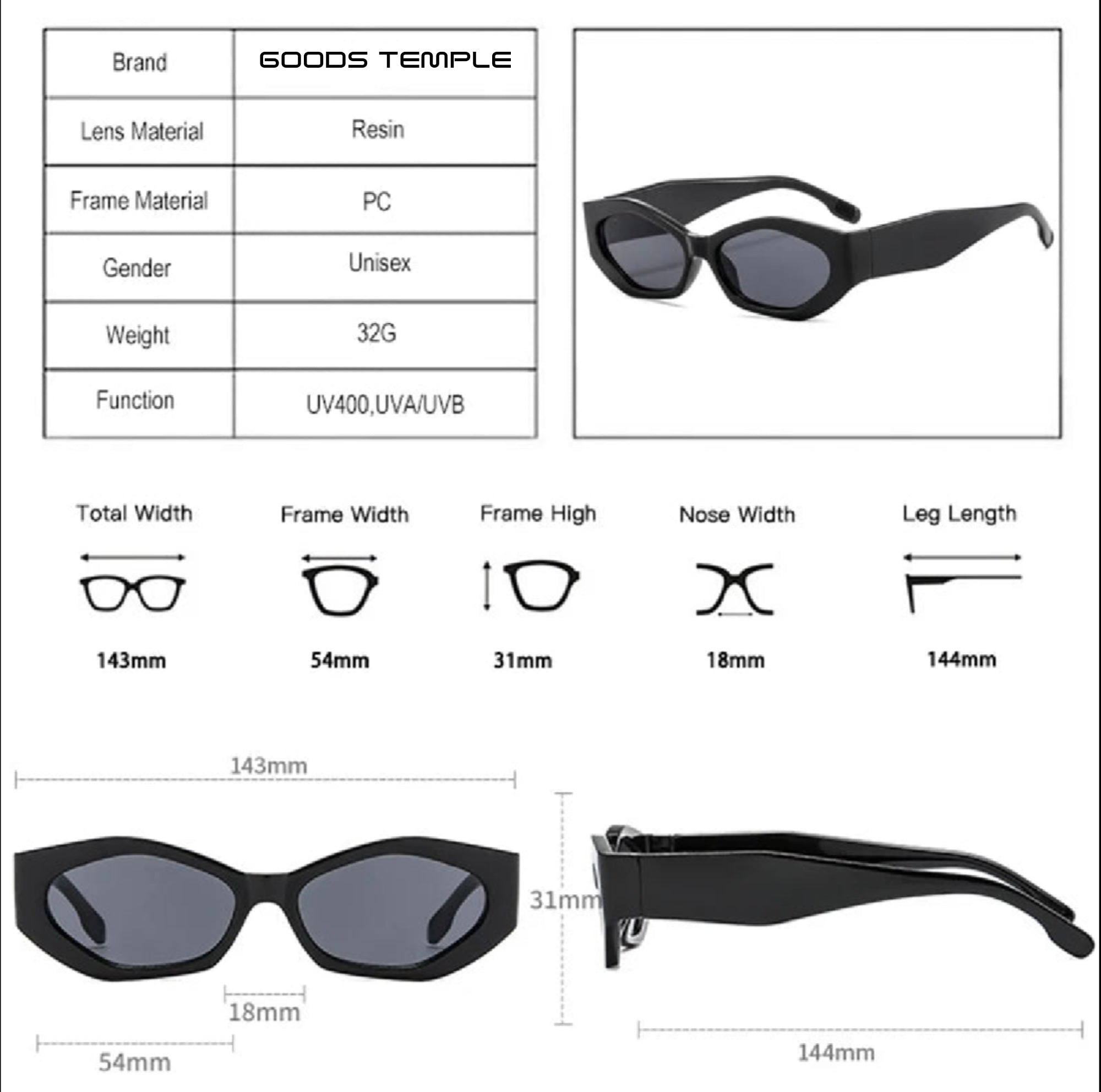 SO&EI Ins Beliebte Mode Polygon Katzenaugen-Sonnenbrille für Damen Retro Bunte Ovale Brillen UV400 Herren Trend Sonnenbrille