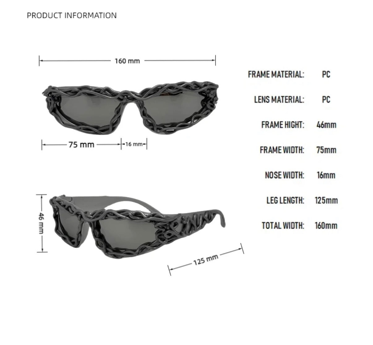 Monique Orena Futuristic Sunglasses
