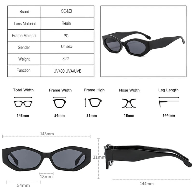 Santorini Narrow Frame Sunglasses