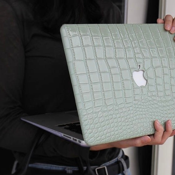Luxury Croc Pattern MacBook Case Hard Shell Laptop Cover