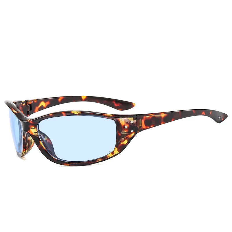Noir Y2K Cat Eye Sunglasses | Wrap Around Narrow Frame Fashion Shades