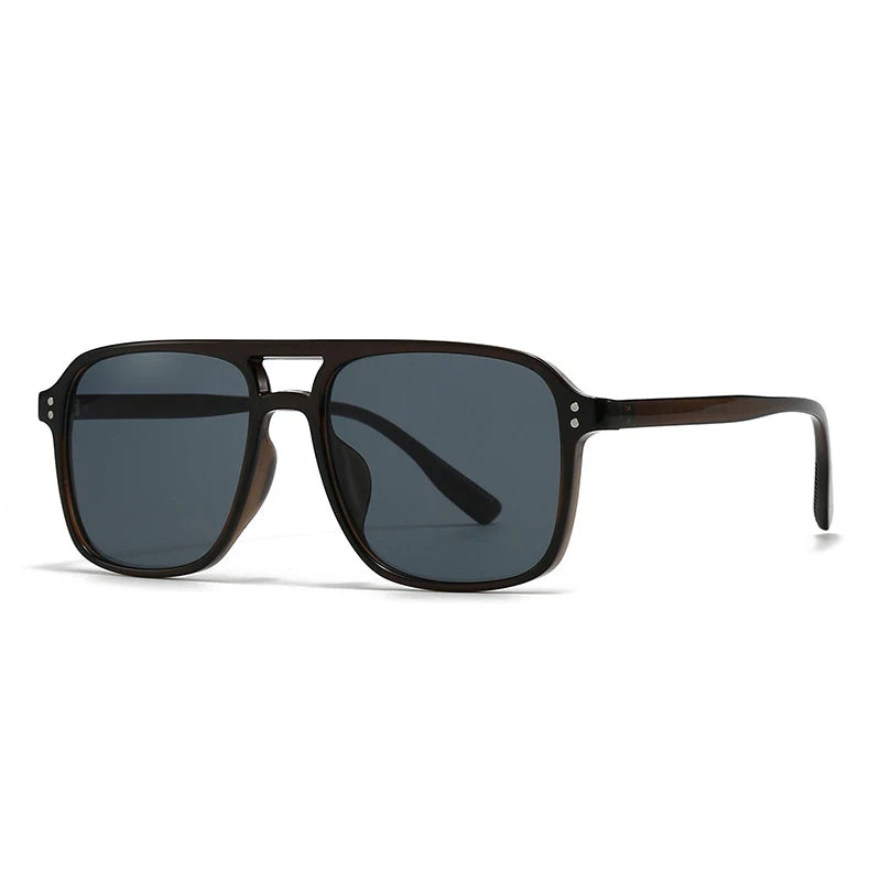 Johnny Oversized Aviator Sunglasses Vintage Square Frame UV400 Shades
