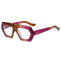 SO&EI Neue unregelmäßige quadratische Damenmode Gradient Sonnenbrillen Shades UV400 Retro Herren Klarglas Brillenrahmen