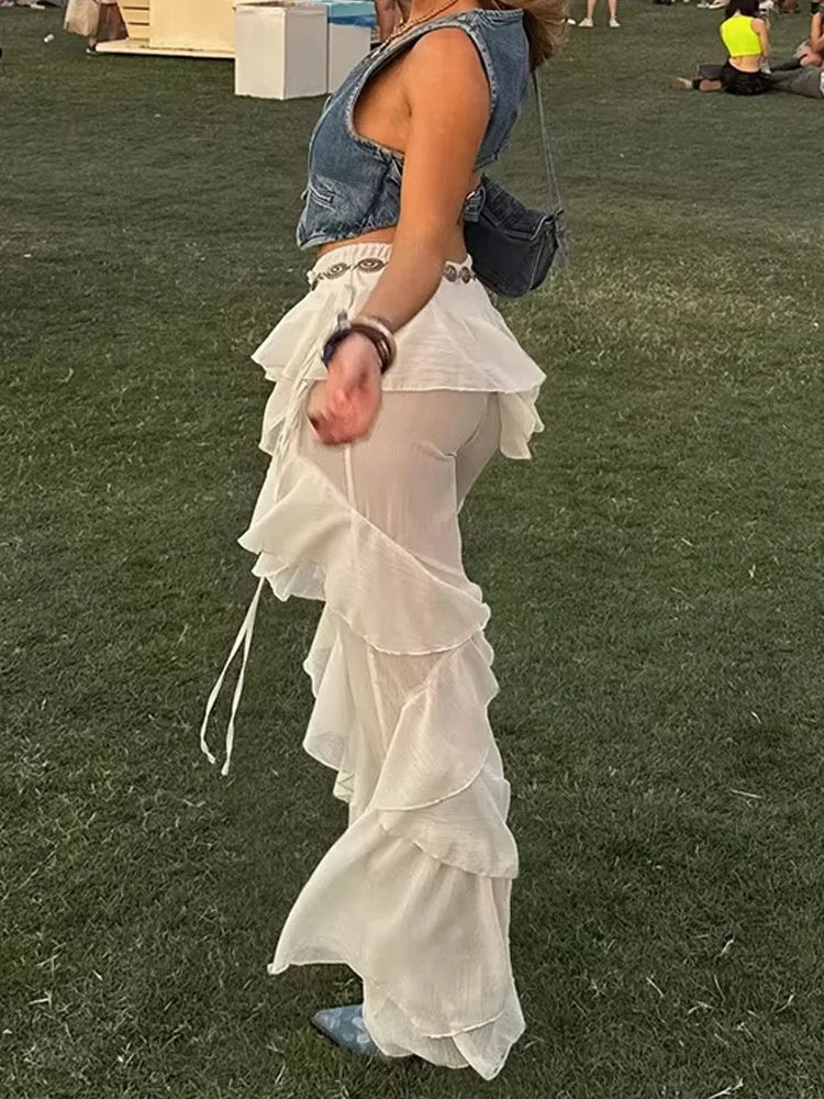 Santorini Ruffle Flare Pants