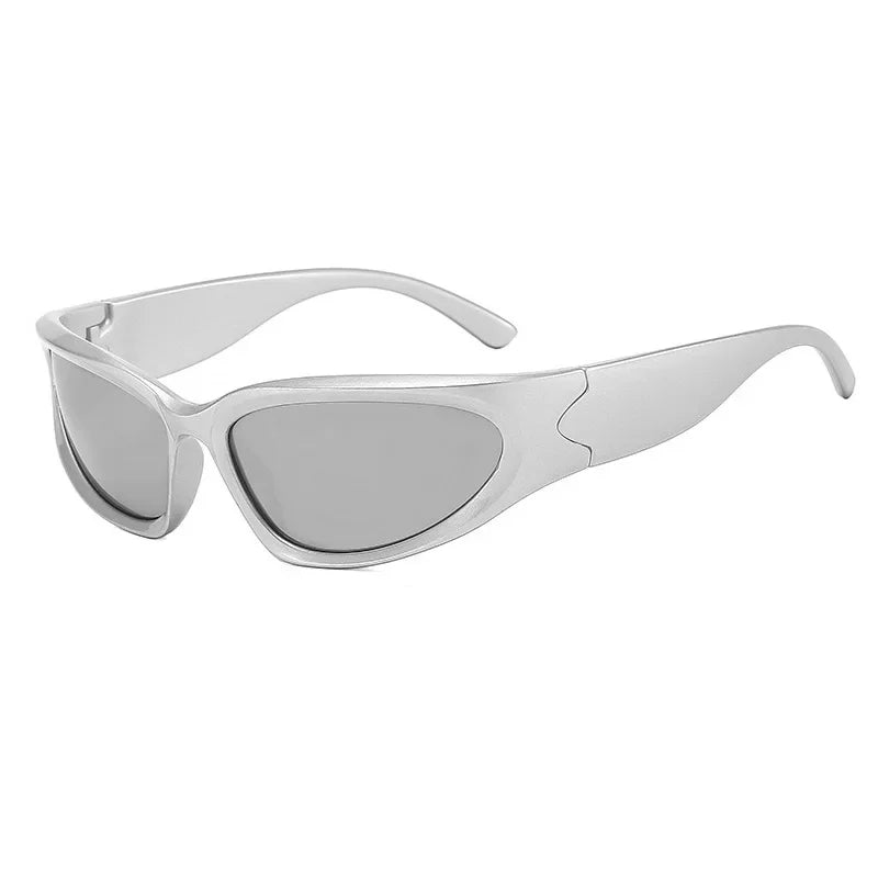 Y2K Mirrored Wrap Around Sunglasses