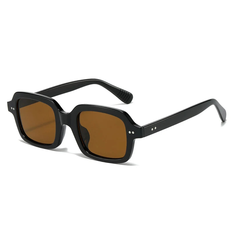 SO&EI Ins Beliebte Mode Gelee Farbe Quadrat Damen Sonnenbrille Vintage Punk Nieten Herren Shades UV400 Gelb Blau Sonnenbrillen