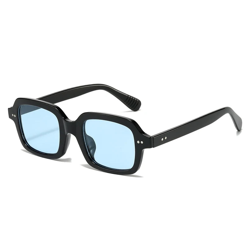 SO&EI Ins Beliebte Mode Gelee Farbe Quadrat Damen Sonnenbrille Vintage Punk Nieten Herren Shades UV400 Gelb Blau Sonnenbrillen