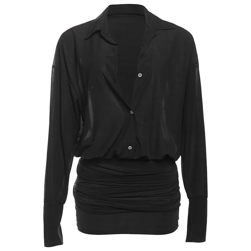 Sienna Sheer Shirt Mini Dress