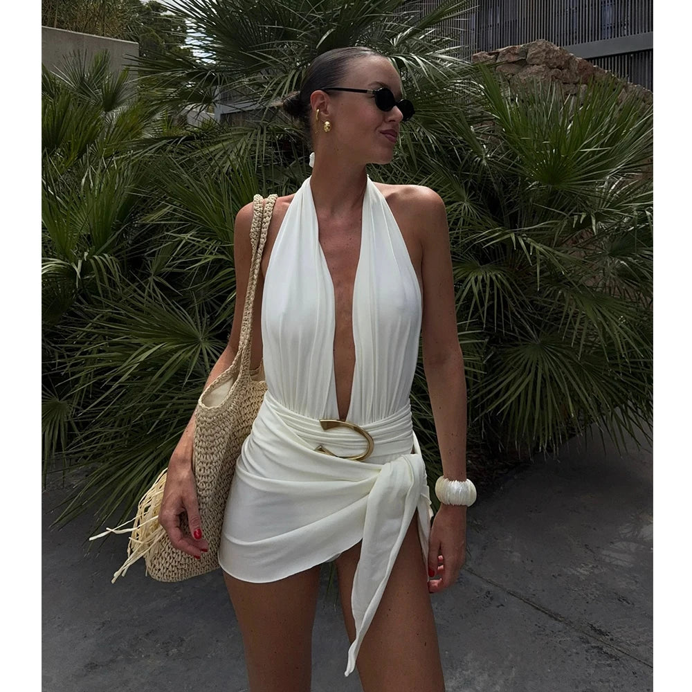 Monaco One-Piece Swimsuit & Wrap Skirt Set