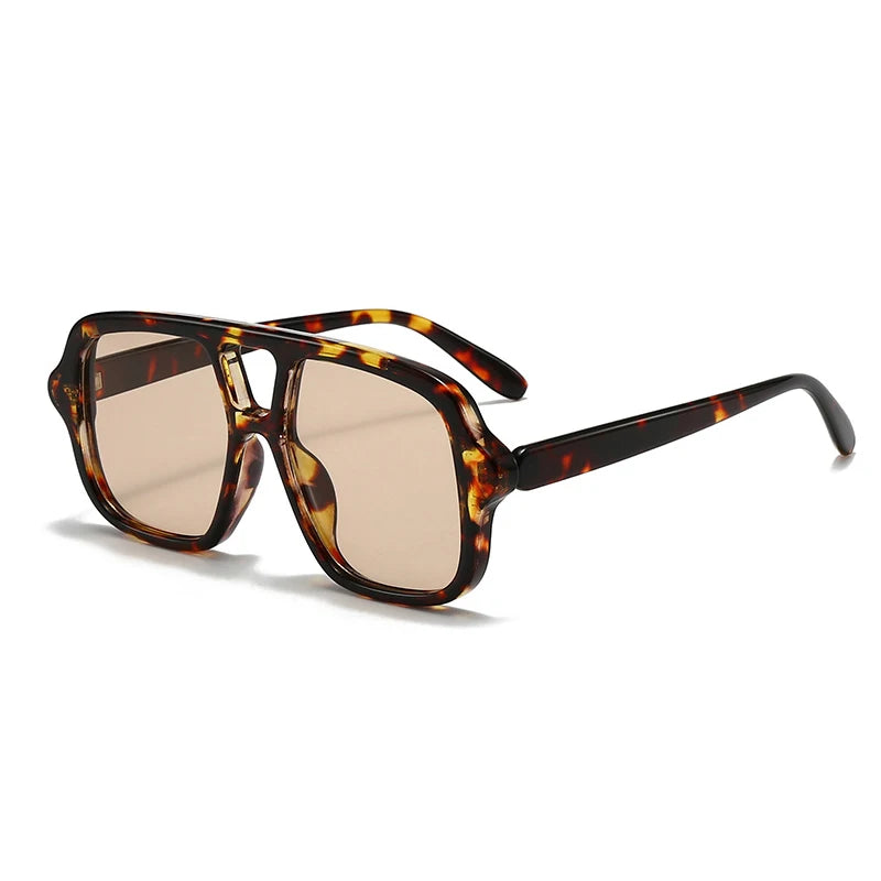 Miami Aviator Sunglasses – Green Marble Frame & Amber Tinted Lenses