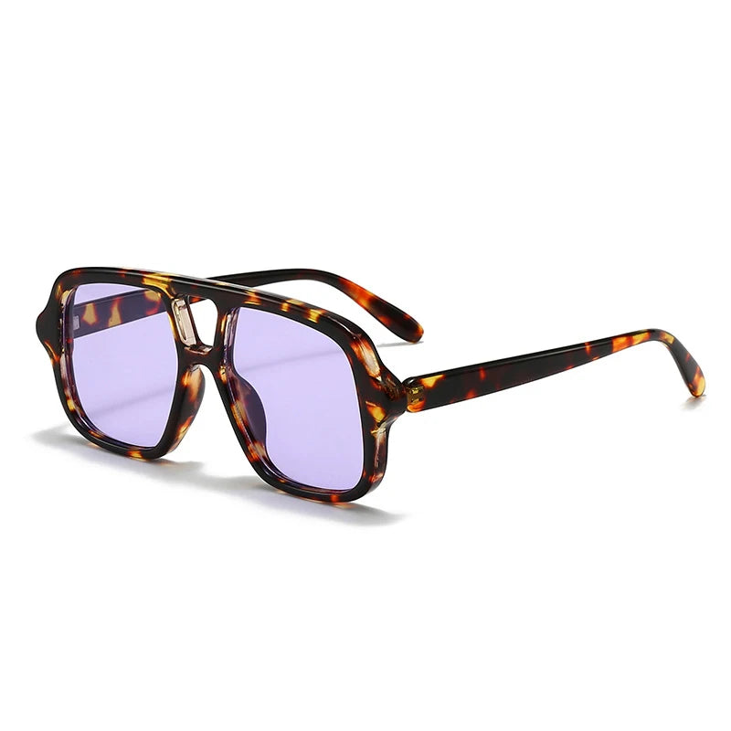 Miami Aviator Sunglasses – Green Marble Frame & Amber Tinted Lenses