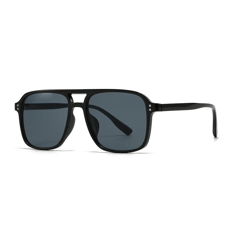 Johnny Oversized Aviator Sunglasses Vintage Square Frame UV400 Shades