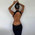 Butterfly Backless Maxi Dress