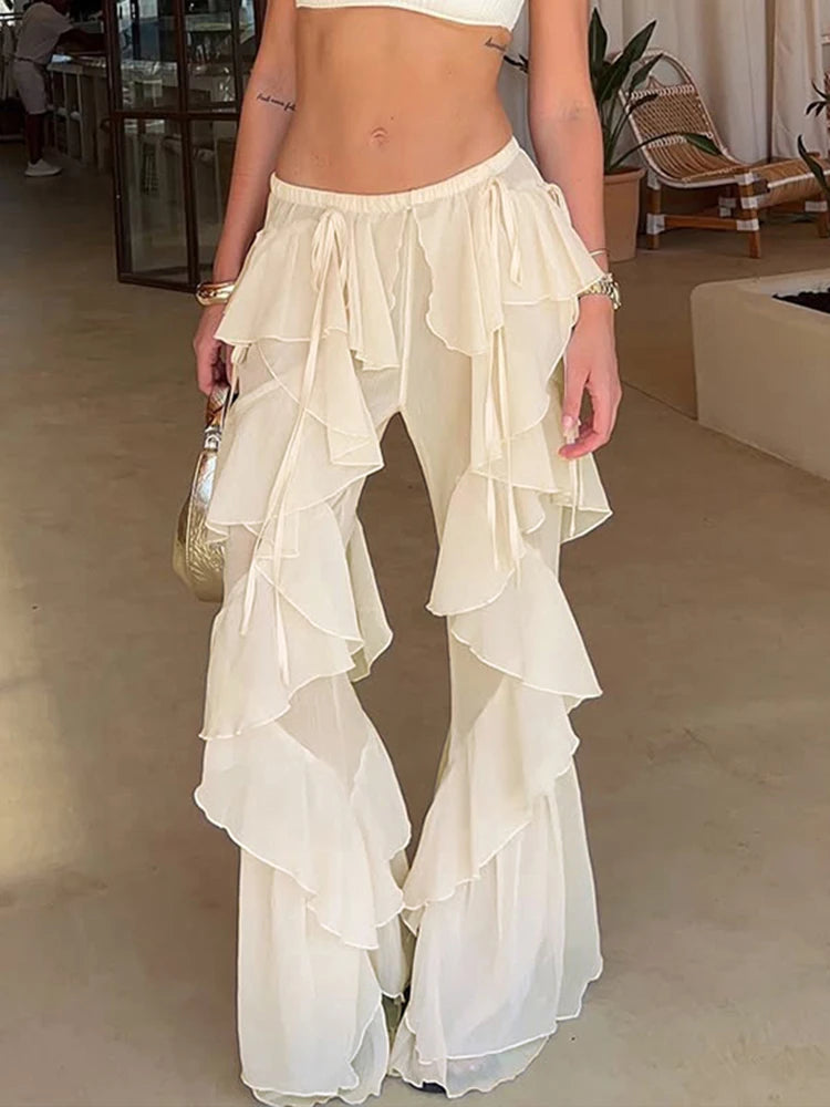 Santorini Ruffle Flare Pants