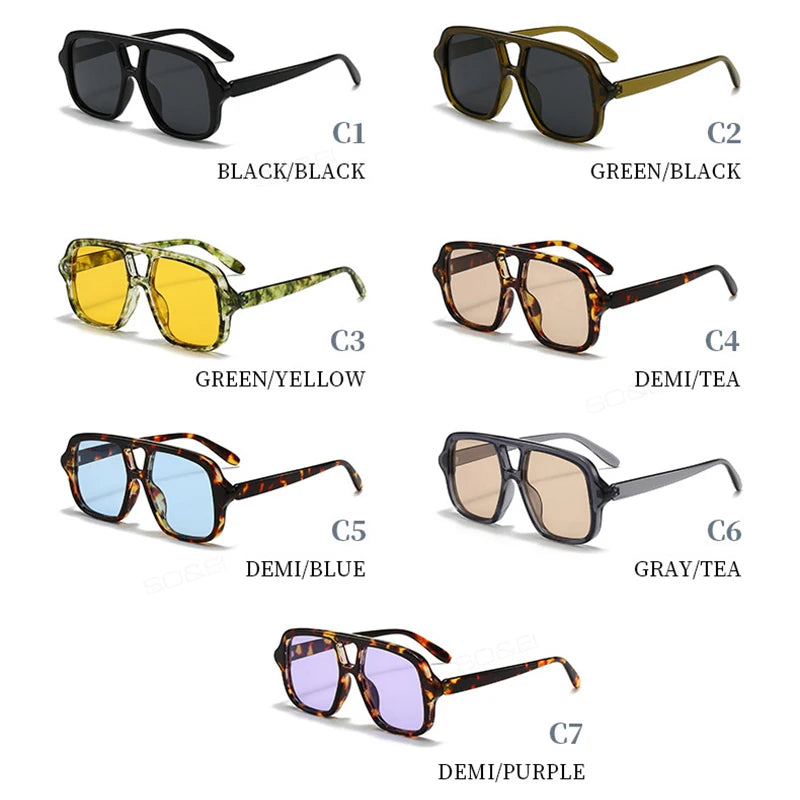Miami Aviator Sunglasses – Green Marble Frame & Amber Tinted Lenses