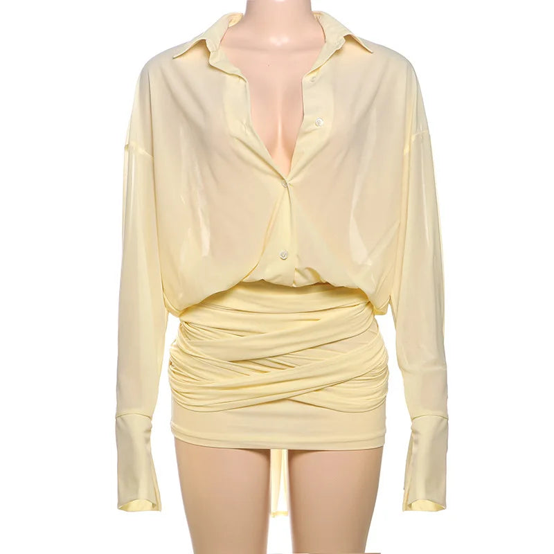 Sienna Sheer Shirt Mini Dress