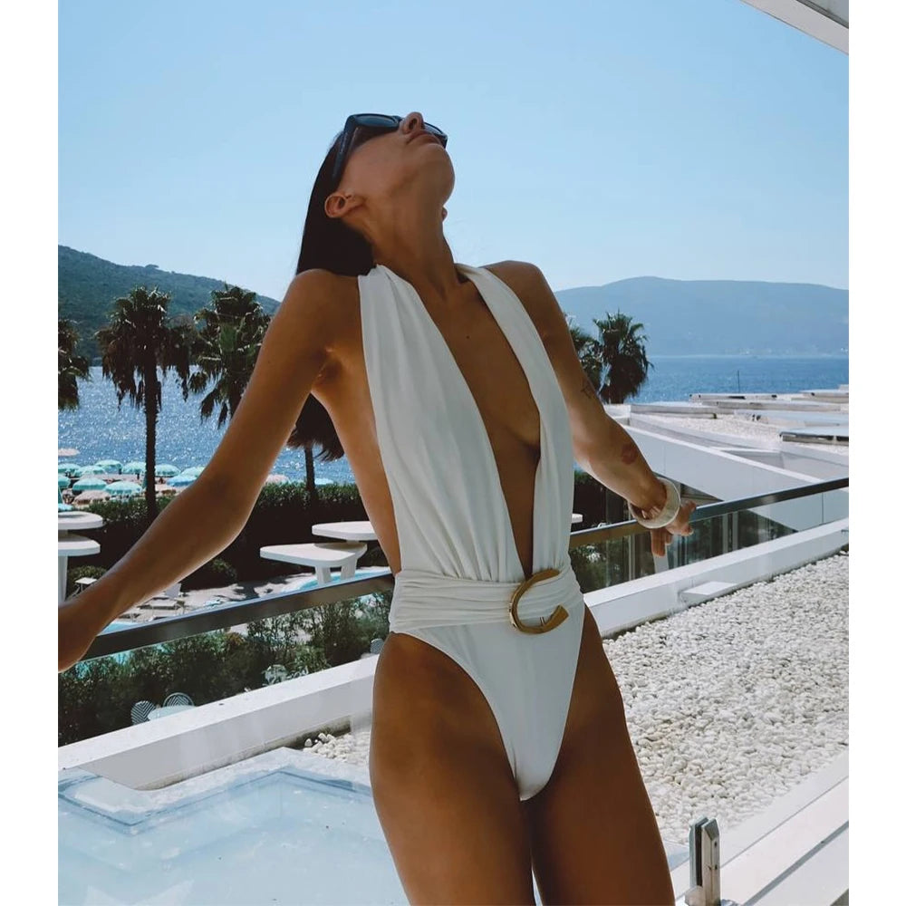 Monaco One-Piece Swimsuit & Wrap Skirt Set