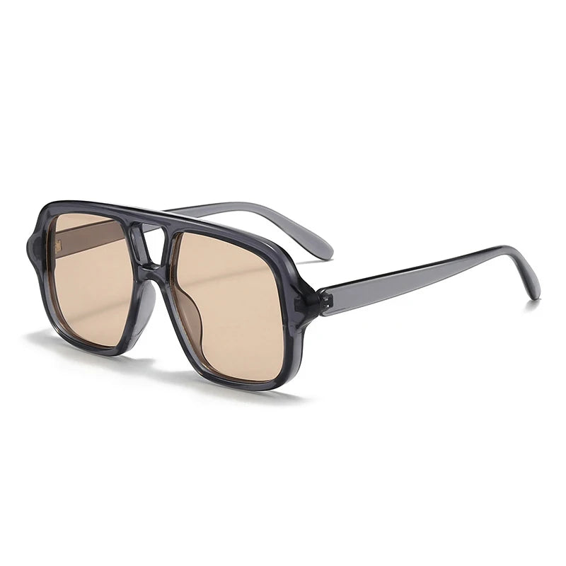 Miami Aviator Sunglasses – Green Marble Frame & Amber Tinted Lenses