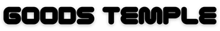 Black text 'GOODS TEMPLE' on a white background