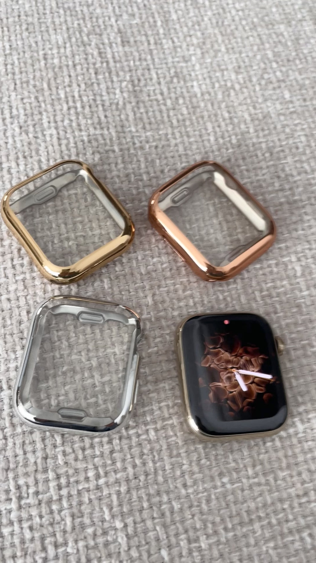 Metallic Cover for Apple Watch, Flexi CaseScreen Protector